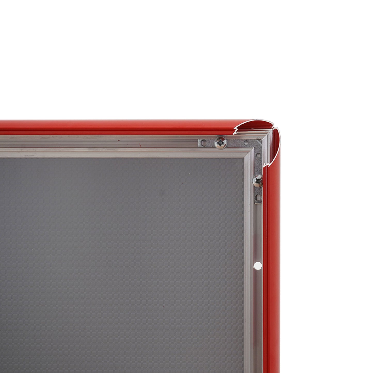 Alüminyum Açılır Kapanır Çerçeve - A4 - 21x30 cm - Kırmızı - 25mm Gönye Köşe