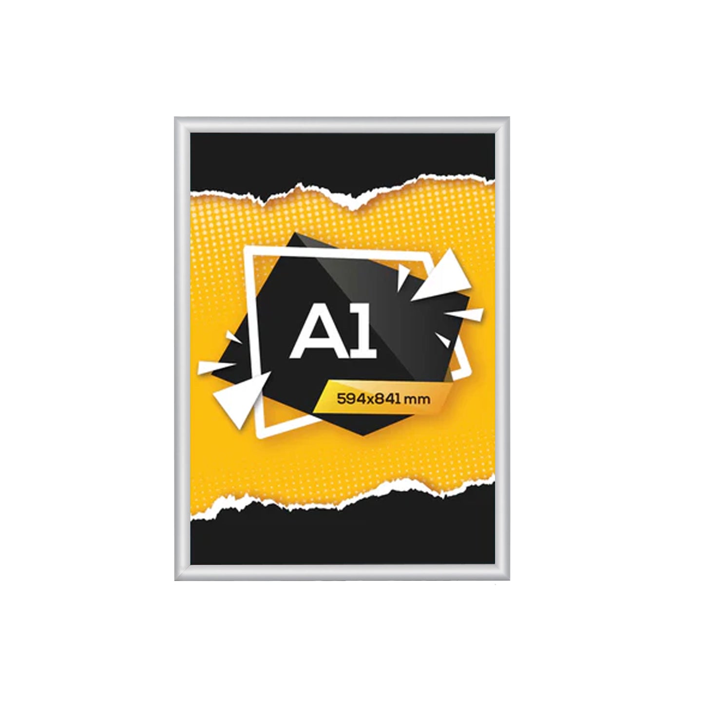 A1 Alüminyum Açılır Kapanır Çerçeve, Gönye Köşe, 60x84 cm - 25mm