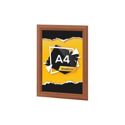 Ahşap Desenli Açılır Kapanır Çerçeve Gönye Köşe - A4 - 21x30 cm - 25mm