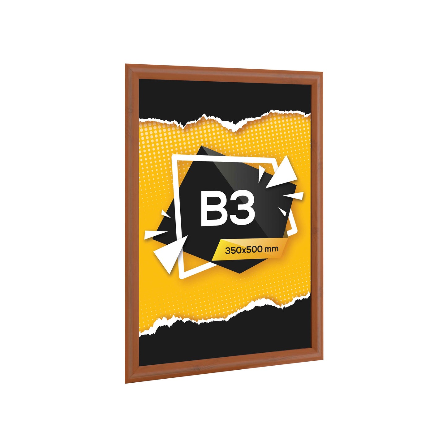 Ahşap Desenli Açılır Kapanır Çerçeve Gönye Köşe - B3 - 50x70 cm - 25mm